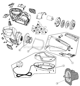 Page A Diagram and Parts List for BD10045  Dirt Devil Hand Vacuum